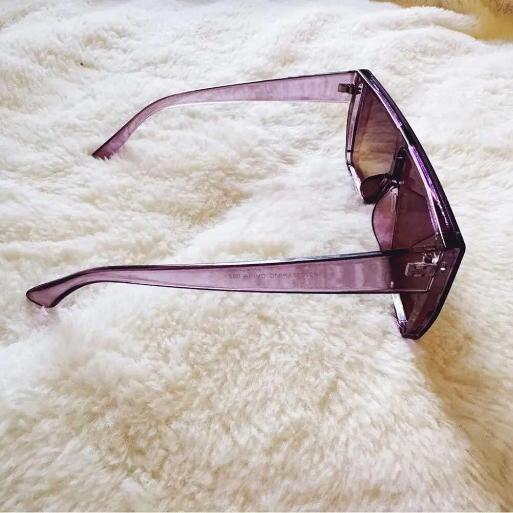 Greta Light Purple Oversized Statement Sunglasses